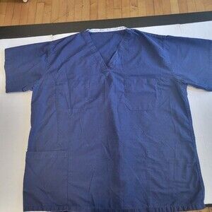 Fashion Seal Navy Scrub Top Uniform Size Large